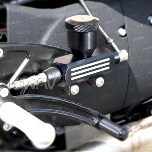 Custom Rear Brake Master Cylinder 9/16" bore Black Contrast Cut Slot Design - Photo 1 sur 8