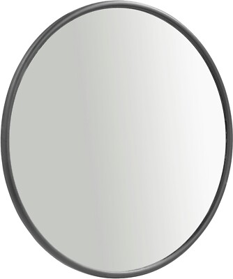 GMK Bad Wand Deko Glas Spiegel DAVE Metall schwarz MDF  75 cm