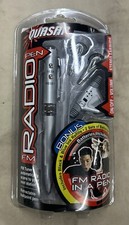 Quasar FM Radio Ballpoint Pen With Stereo Earbuds QP3 New