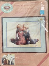 Dimensions From The Heart KISS AND A DAISY 53904 No Count Cross Stitch Kit 1988