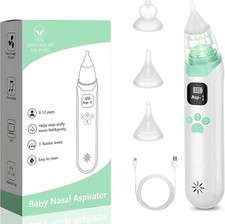 Electric Baby Nasal Aspirator for Newborns, Washable Nose Cleaner Snot Sucker R