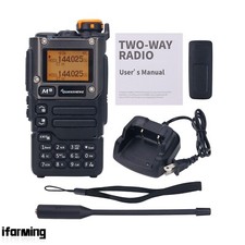 Quansheng UV-K6 5W 5KM Walkie Talkie Handheld Transceiver VHF UHF Radio AM FM  US