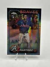 J.P. MARTINEZ_2024 TOPPS CHROME ROOKIE BASEBALL CARD PRISM REFRACTOR BRAVES #294