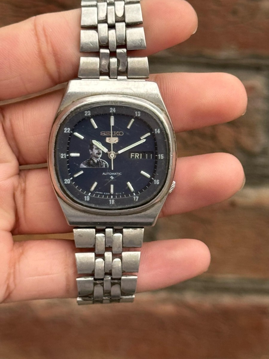 よ*お様 【ビンテージ美品】SEIKO ALBAY651-511A　デジアナジャ vintage seiko 5 Automatic Day/Date President Saddam Hussein Logo