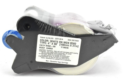 NEW BRADY Black On Magenta B580 Label Cartridge TYPE 4'' X 90' 100mm x 27mm