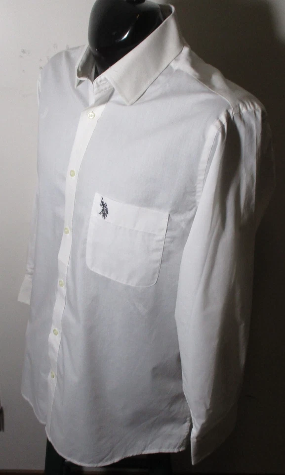 EE. UU. POLO ASSO. Camisa de vestir blanca manga larga talla 16/16,5/32-33 Foto 4 de 4