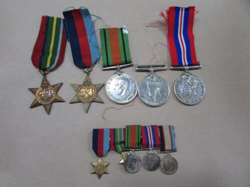  WW2 MEDAL GROUP 8597 M.J.DRAPER RAAF LEADING AIRCRAFTMAN RICHMOND + MINIATURES - Picture 1 of 2