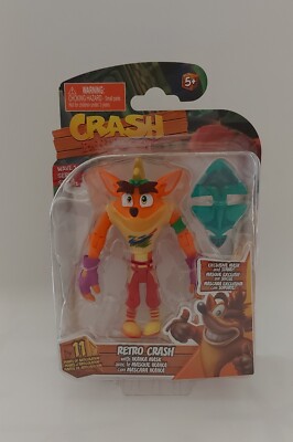 Crash Bandicoot Figure Retro Crash With Ikaika Mask Headstart 2023 Nuovo