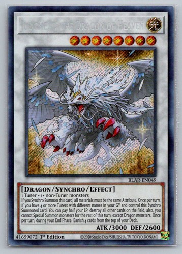Judgment, the Dragon of Heaven BLAR-EN049 YuGiOh Battles of Legend: Armageddon card