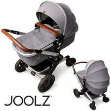 Joolz Day 3 Kinderwagen Kombi Buggy 2in1 grau gepflegt Regencape Sonnensegel Tas