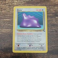 Ditto 18/62 Fossil Rare Pokemon Card TCG