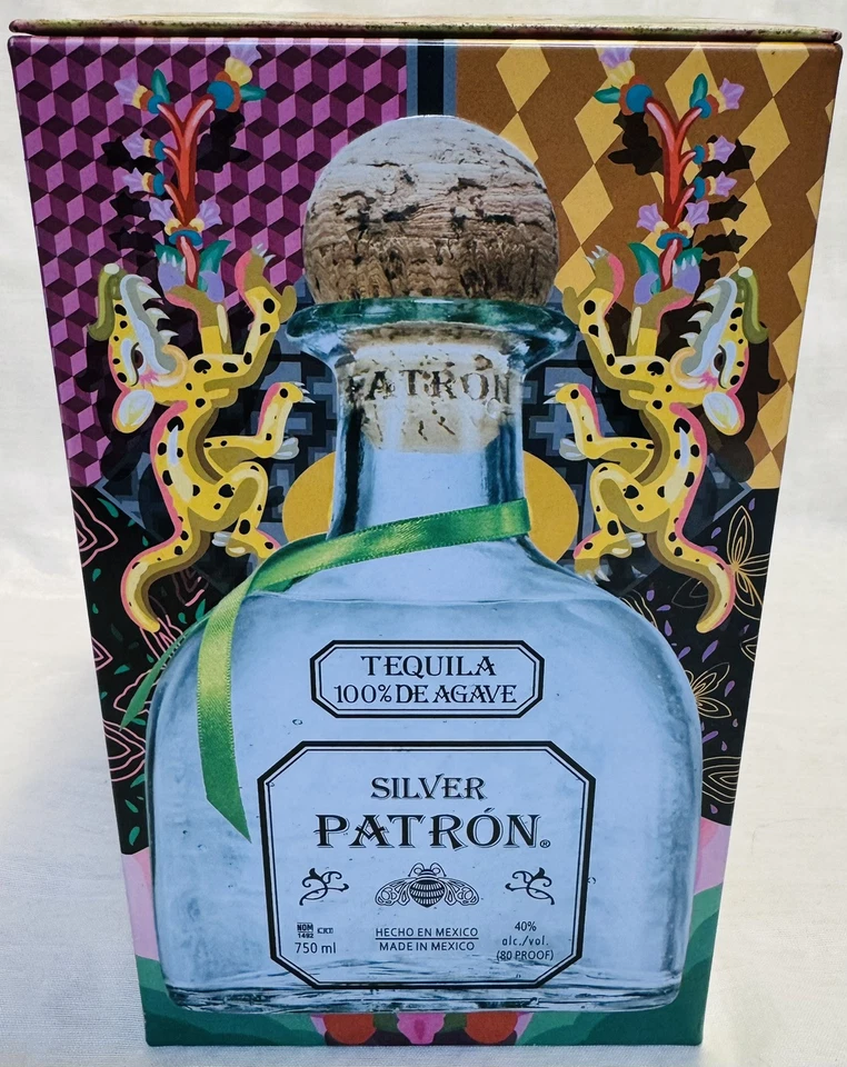 Patron Silver Tequila "Limited Edition" Tin Box Can 750ML Bottle Artist: Senkoe - Image 4 of 4