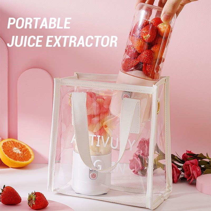 Portable Blender Juicer Cup USB Rechargeable Smoothies Mixer Fruit Machine