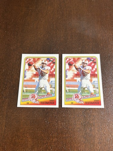 Lot (17) 1988 Topps #352 VINNY TESTAVERDE Rookie Cards Buccaneers - Picture 4 of 4