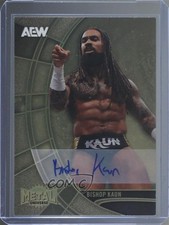 2025 Skybox Metal Universe AEW All Elite Wrestling 1/1 Bishop Kaun #96 Auto 0nr3