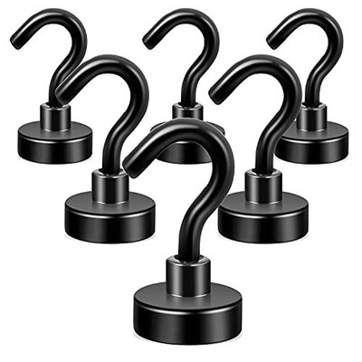 Neodym Magnethaken 10 kg, 6er Set, extra stark, für Küche, Grill, Deckenmontage