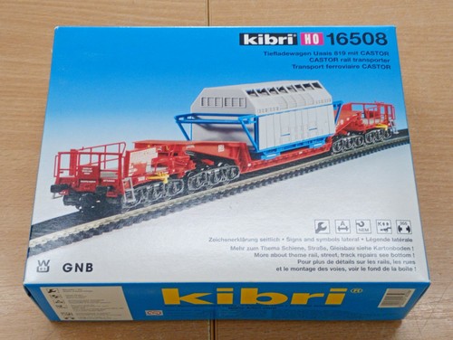 KIBRI-Bausatz Nr.16508 - Tiefladewagen Uaais 819 CASTOR-Transport - NEU/OVP | Condition: Gebraucht