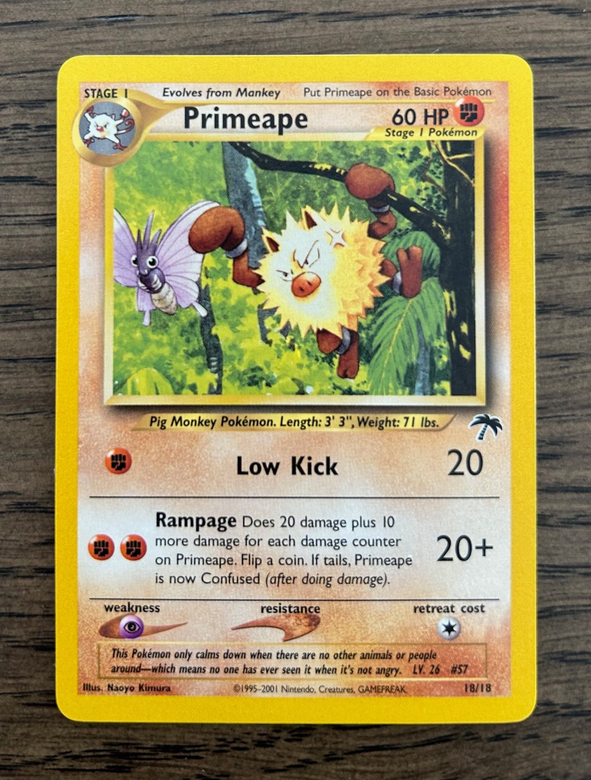 Pokemon SOUTHERN ISLANDS ENGLISH - PRIMEAPE - PROMO - 18/18 - NM