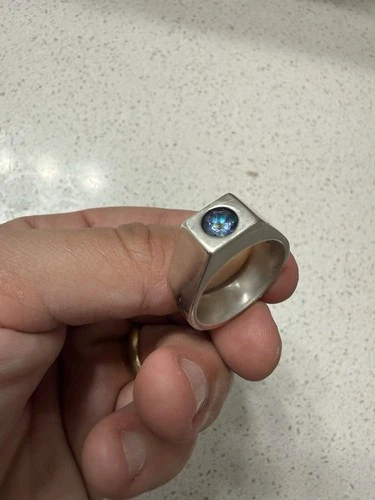 Vintage .925 Silver Ring With Topaz Stone Size 11