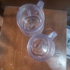 2 Vintage Osterizer 8oz Mini Blend Container Cup Plastic Metal yellow Lids — photo 10