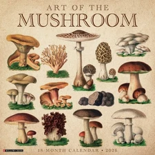 Art of the Mushroom 2026 12" x 12" Wall Calendar (free shipping)