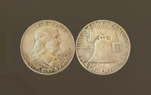 Photo of a 1954-P Franklin Half Dollar from an eBay listing that sold on Jul 22, 2026