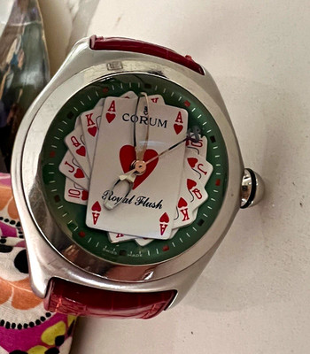 Corum Bubble Royal Flush Limited Edition Auto SS Playing Cards Dial 44-48mm