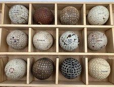 Antique Golf Balls Burke Bromford Blue Colonel Penfold Spalding Set Of 12