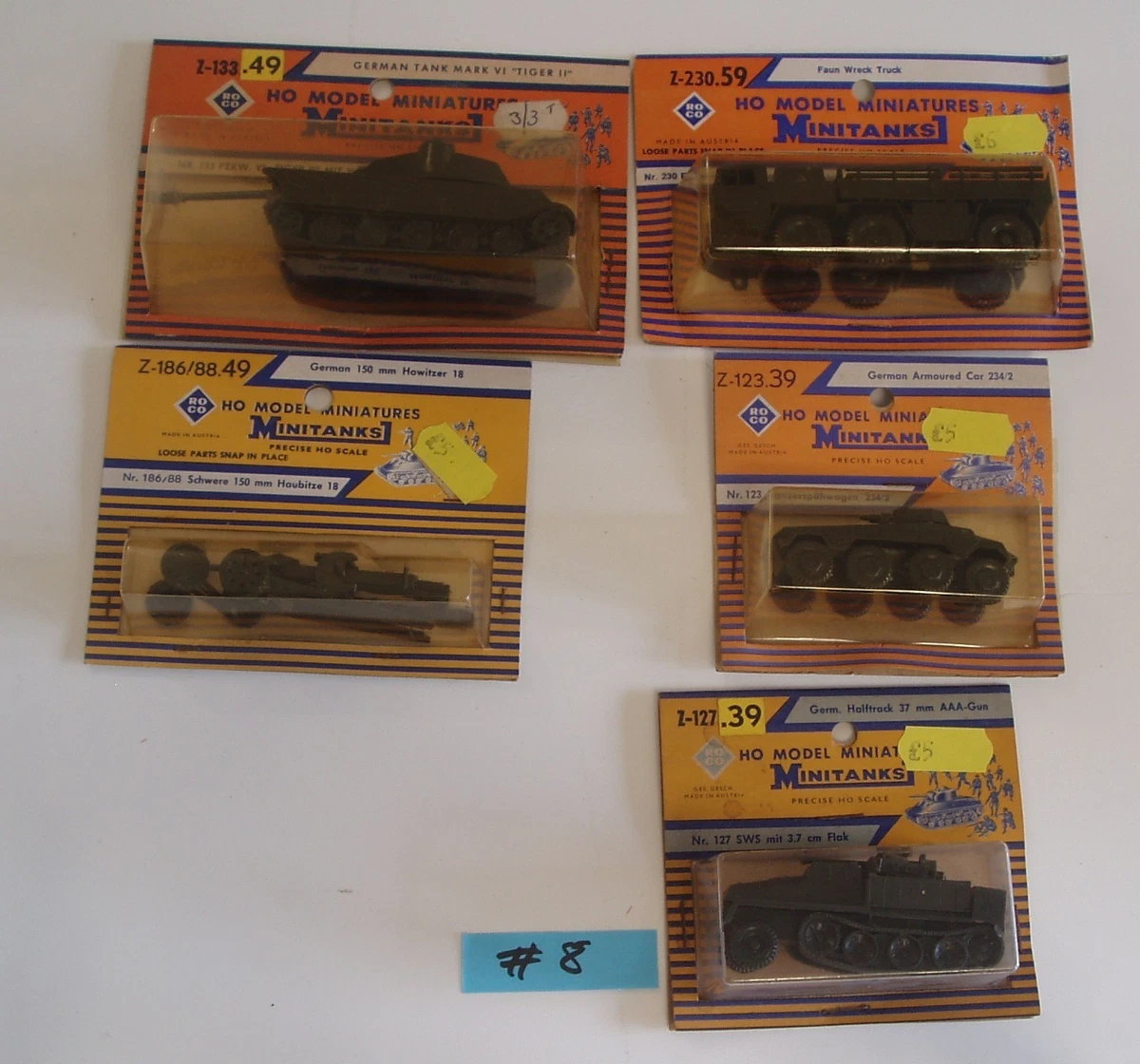 Lot De 4 Boîtes De Minitanks Roco - HO Train - Militaria Autriche