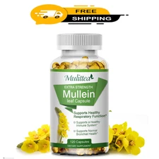 Mullein Leaf Capsules - Mullein for Lung Cleanse & Detox - Respirat 120 Capsules