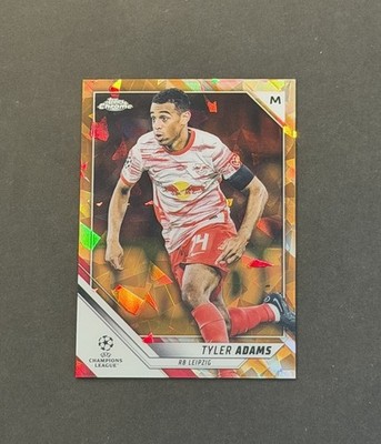 2021-22 Topps Chrome UEFA #186 Tyler Adams Orange Sapphire Refractor /50