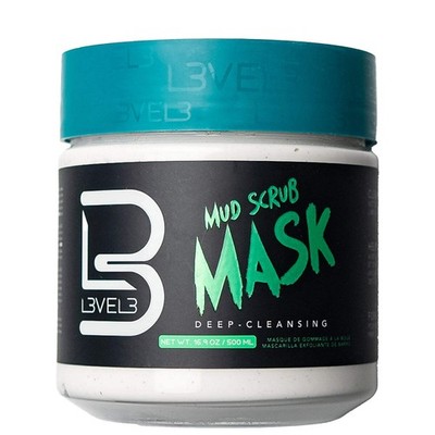 L3VEL3 Mud Scrub Mask, 16.9 oz-3 Pack
