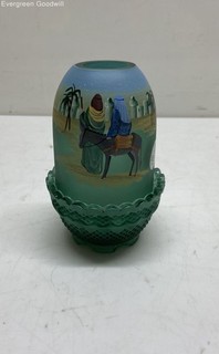 Vintage Fenton hand painted fairy lamp