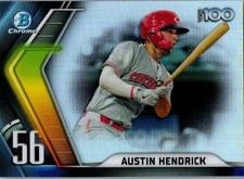 2022 Bowman #BTP-56 Austin Hendrick Bowman Scouts' Top 100 Aqua Refractors #/125
