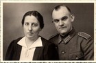 WW2 WWII German Army Military Wehrmacht Photo Photograph Postcard Soldier & Wife — photo 1