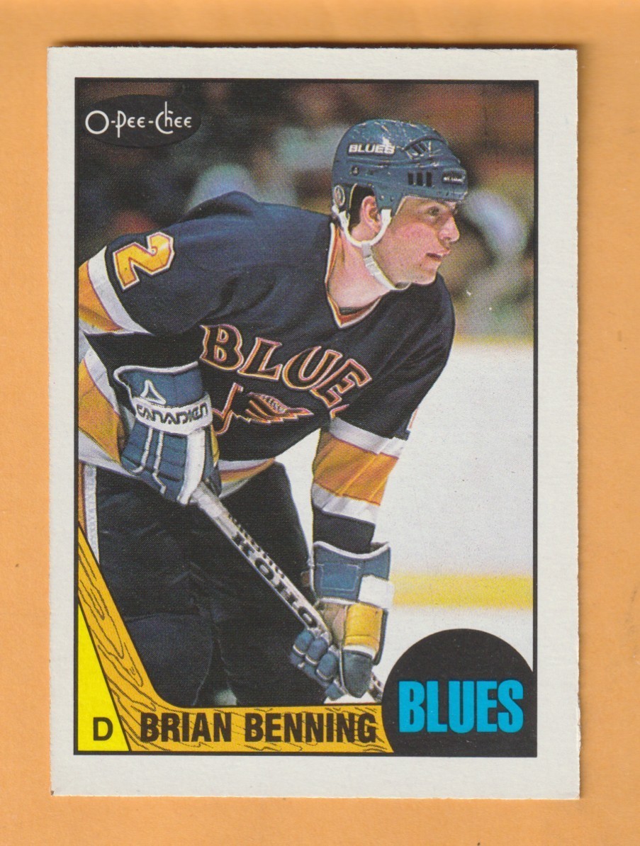 Brian Benning St. Louis Blues 1987-88 O-Pee-Chee #122 RC