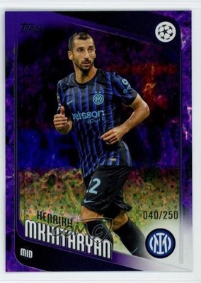 2025 Topps UEFA Club Competitions Purple Holo Foil /250 Henrikh Mkhitaryan 0hc5