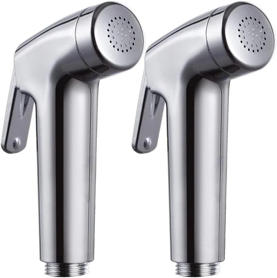 Bidet Sprayer Head Replacement Chrome 2 Pack Handheld Toilet Bathroom - Image 3 of 4