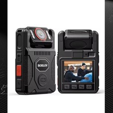 BOBLOV M7 Pro 4K 4K Body Cam with GPS, 128GB, 15 Hours of Recording, Lens
