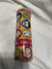 FAO Schwartz Metal Kaleidoscope Toy Plastic Beads 6 1/2 Inches Faces Rare