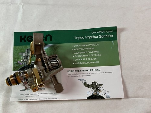 Keten KT-088 Irrigatore a Impatto Treppiede Copertura Grande 360 Gradi Verde - Foto 2 di 12