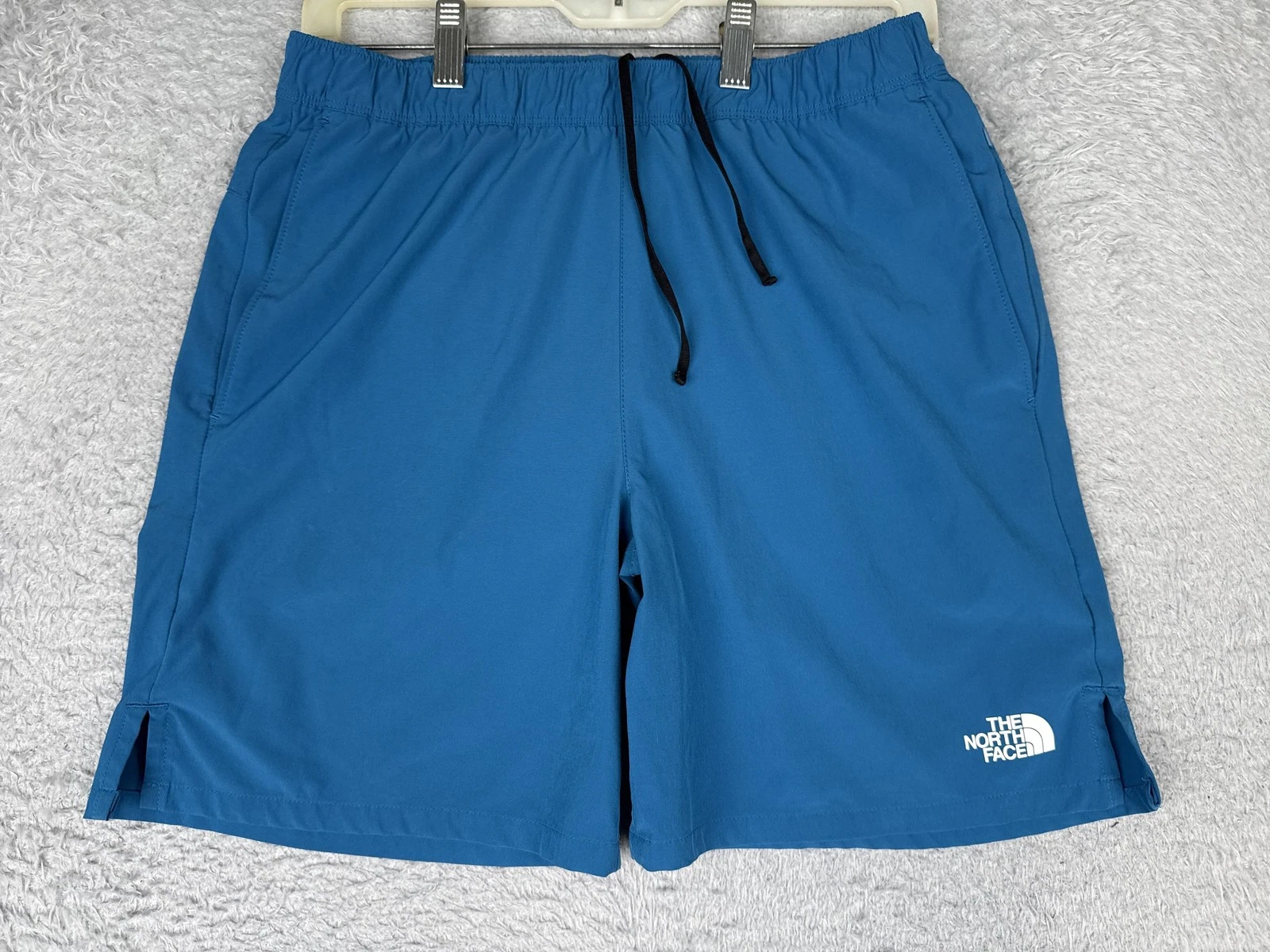 The North Face Shorts Mens Small Blue Microfiber Sweat 7 Inseam Elastic Waist