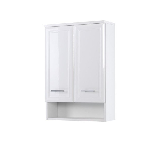 BadmöBel HäNgeschrank Hochglanz Weiß Badschrank BadezimmermöBel Wandschrank-image
