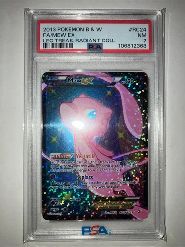 Pokémon Mew EX Full Art Ultra Rare Holo RC24/RC25 Legendary Treasures PSA 7