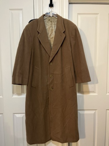 Vintage Giorgio Armani Le Collezioni Camel Coat Italy Men's L/XL AS IS