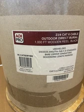 ADI Pro OE-CAT6DB1BK Cat 6 23/4 Direct Burial Cable Black, 1000 Ft
