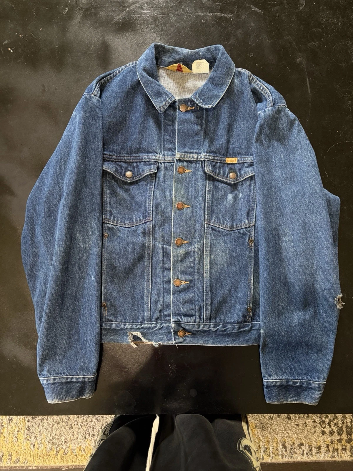 Rustler Men's Blue Denim Jean Jacket Size XL