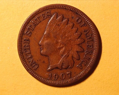 1907  INDIAN HEAD PENNY  VF **1009-5
