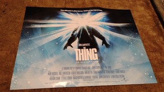 THING 40 YR ANN ROLL SS 30X40 ORIG BRITISH QUAD MOVIE POSTER R22 JOHN CARPENTER