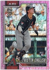 2026 Topps Pink Holofoil Tristin English Rookie Parallel Card RC #346 PR:1,170. rookie card picture